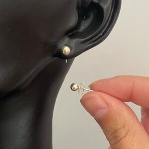 Sterling silver ball studs earrings